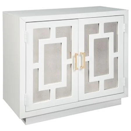Contemporary Accent Cabinet with Mirror Panels